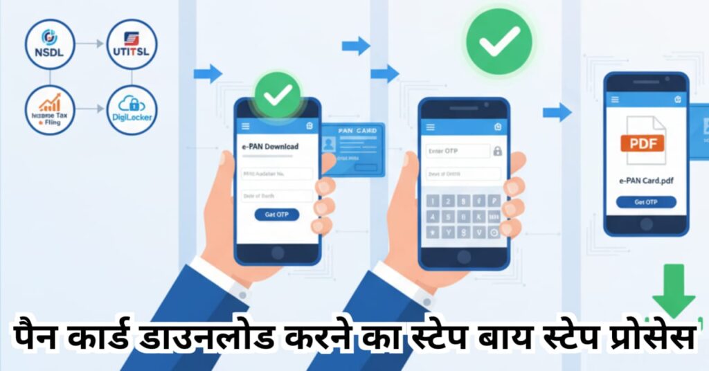 ई-पैन कार्ड ऑनलाइन डाउनलोड कैसे करें
